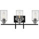 Clifton 3 Light 23.5 inch Matte Black/Brushed Nickel Vanity Light Wall Light