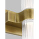 Avroko Langston LED 22.7 inch Plated Brass Bath Sconce Wall Light in 120V, Integrated LED