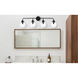 Hanson 4 Light 38 inch Black Bath Sconce Wall Light