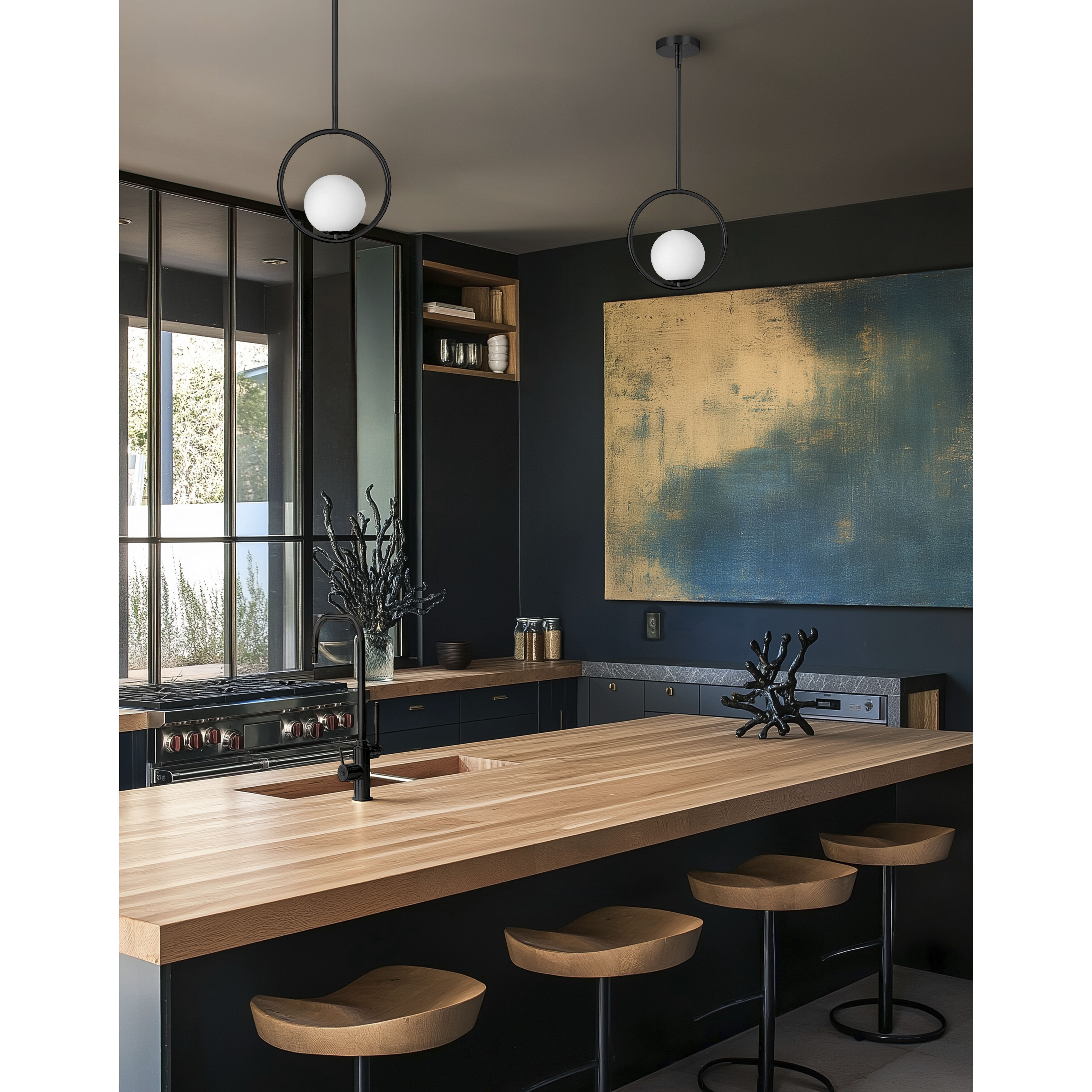 Adrienna 1 Light 10 inch Matte Black Pendant Ceiling Light