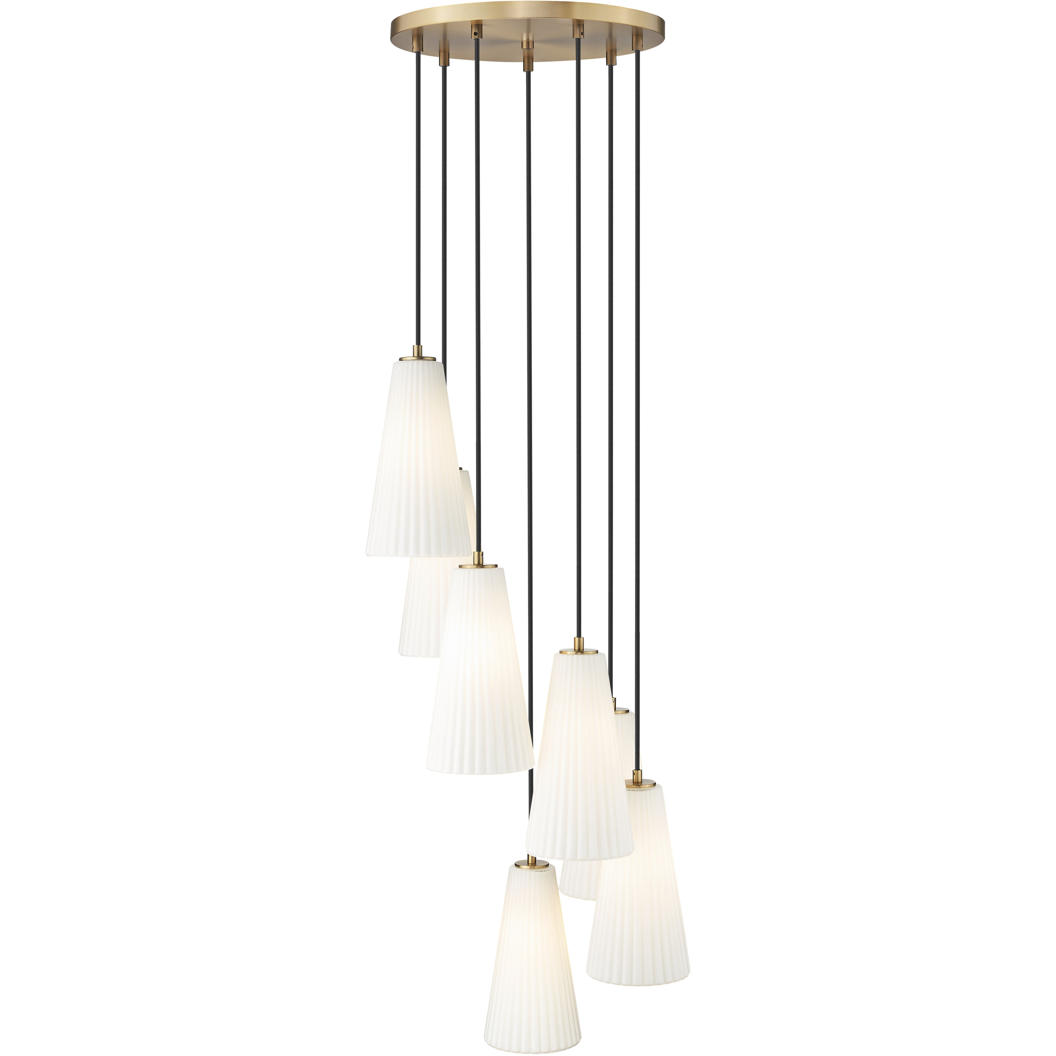 Farrell 7 Light 18 inch Modern Gold Chandelier Ceiling Light