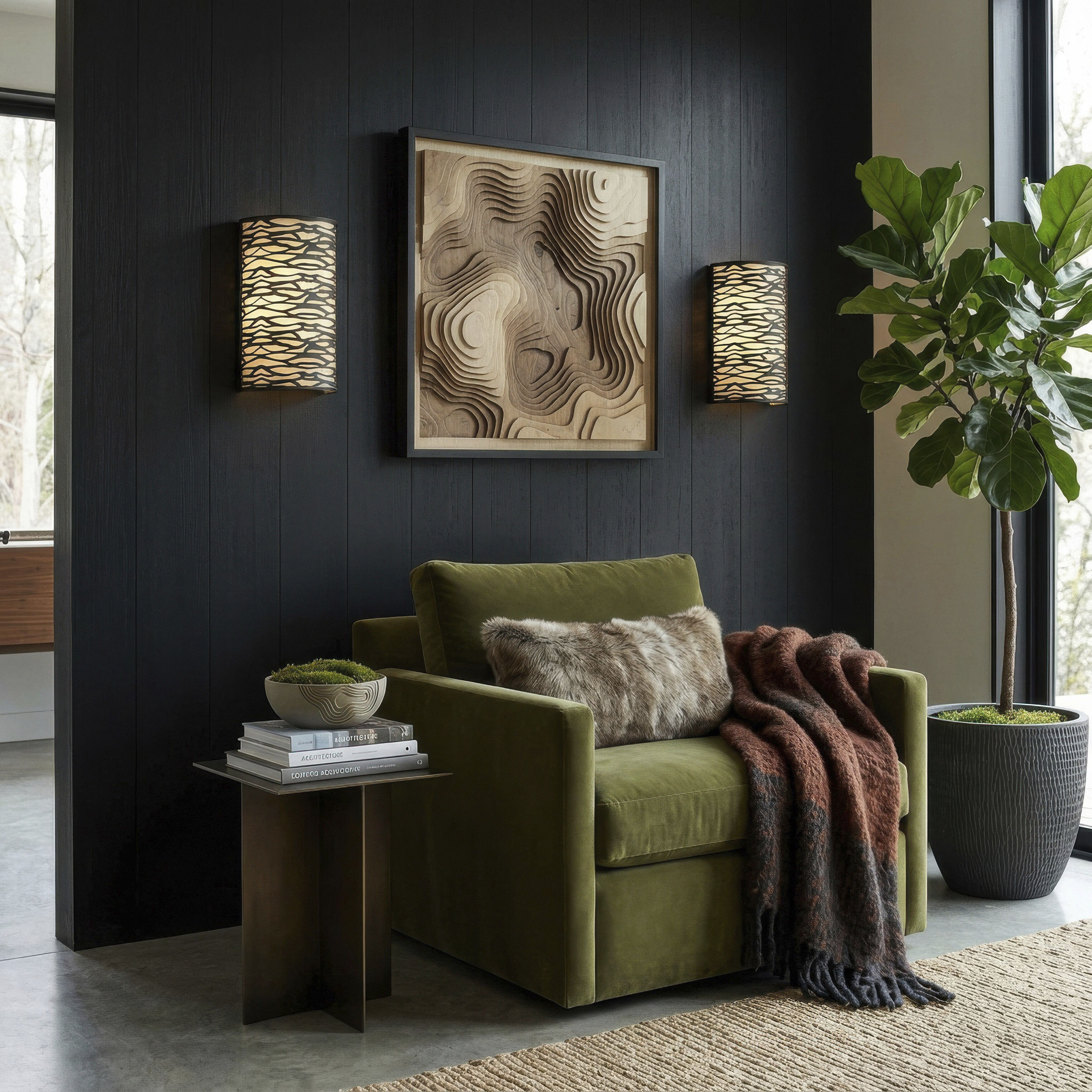 Kato 2 Light 10 inch REF Wall Sconce Wall Light in Carbon Black