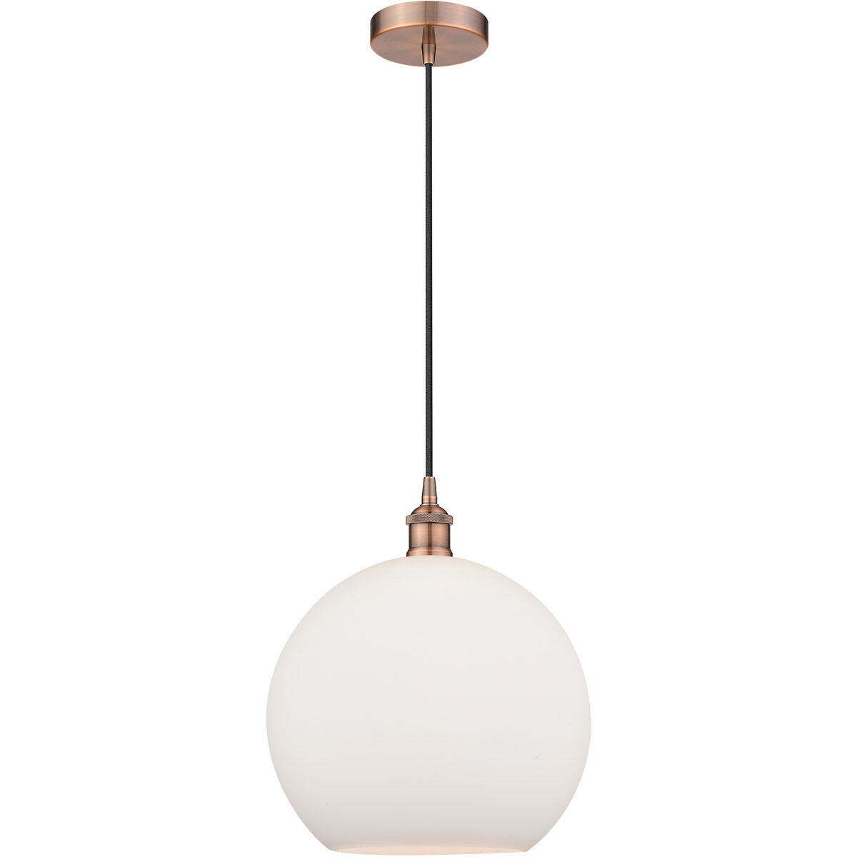 Edison Athens 1 Light 12 inch Antique Copper Mini Pendant Ceiling Light