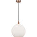 Edison Athens 1 Light 12 inch Antique Copper Mini Pendant Ceiling Light