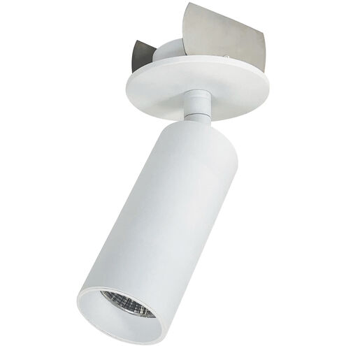 iPOINT Matte Powder White Recessed Light in 4000K, Round Cylinder