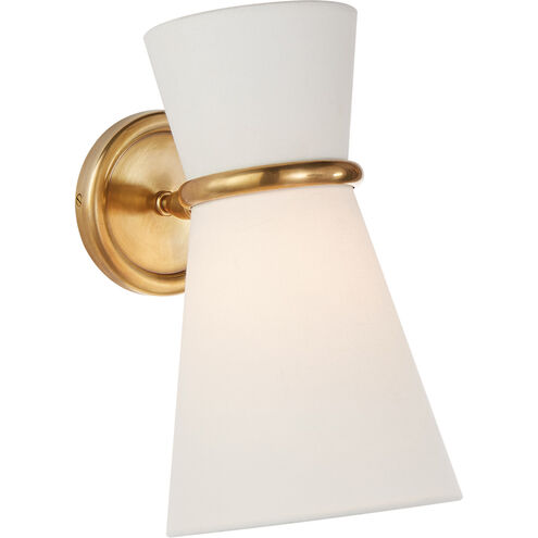 AERIN Clarkson 1 Light 7 inch Hand-Rubbed Antique Brass Single Pivoting Sconce Wall Light, Small