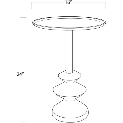 Hope 24 X 16 inch White Side Table