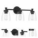 Henning 3 Light 24 inch Flat Black Vanity Light Wall Light