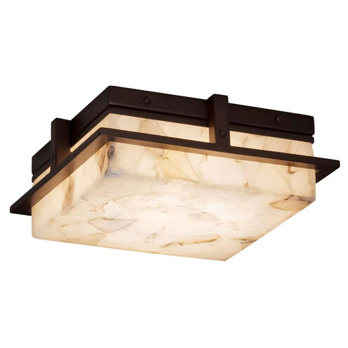 Alabaster Rocks LED 10 inch Dark Bronze Flush Mount Ceiling Light