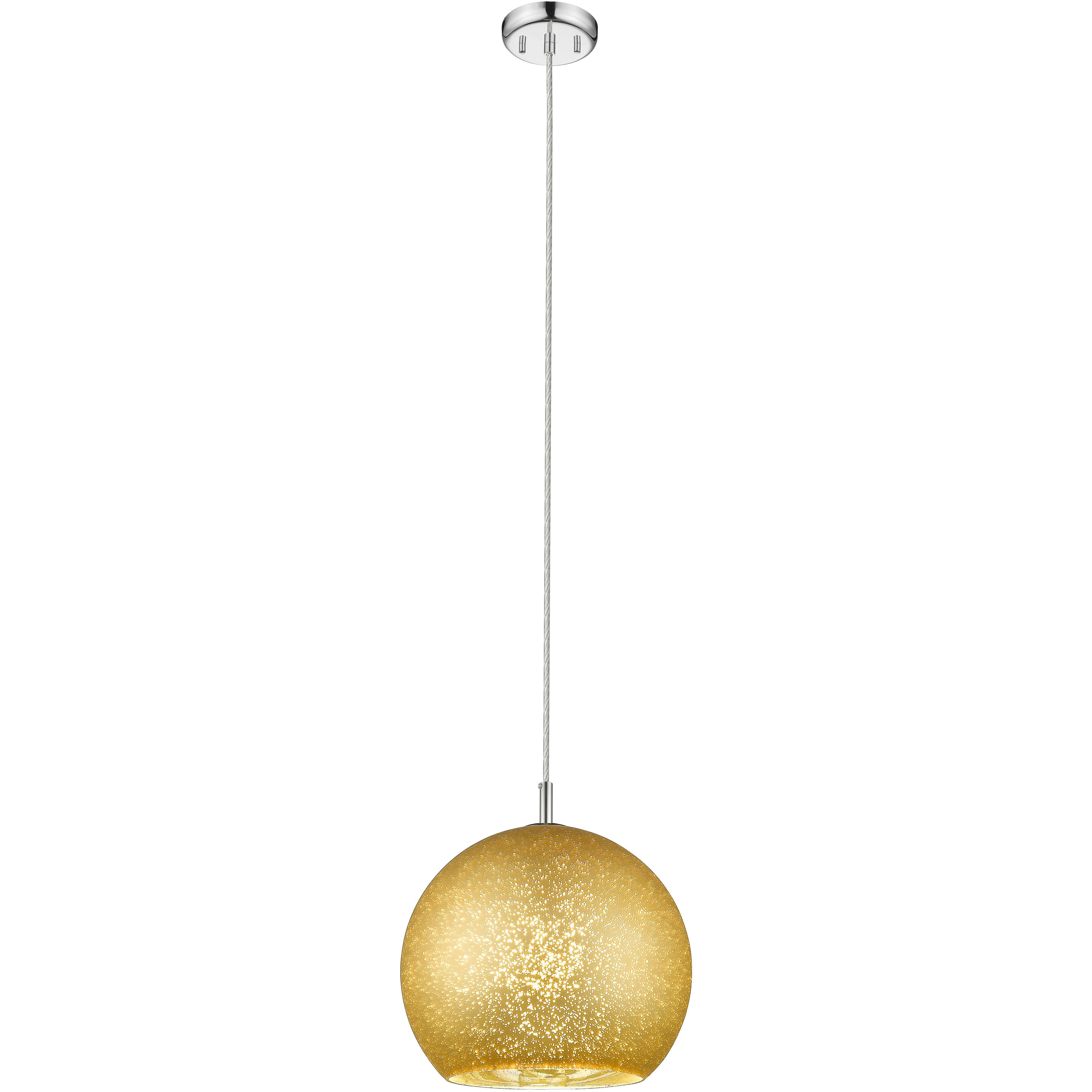 Nimbus 1 Light 12 inch Chrome Pendant Ceiling Light