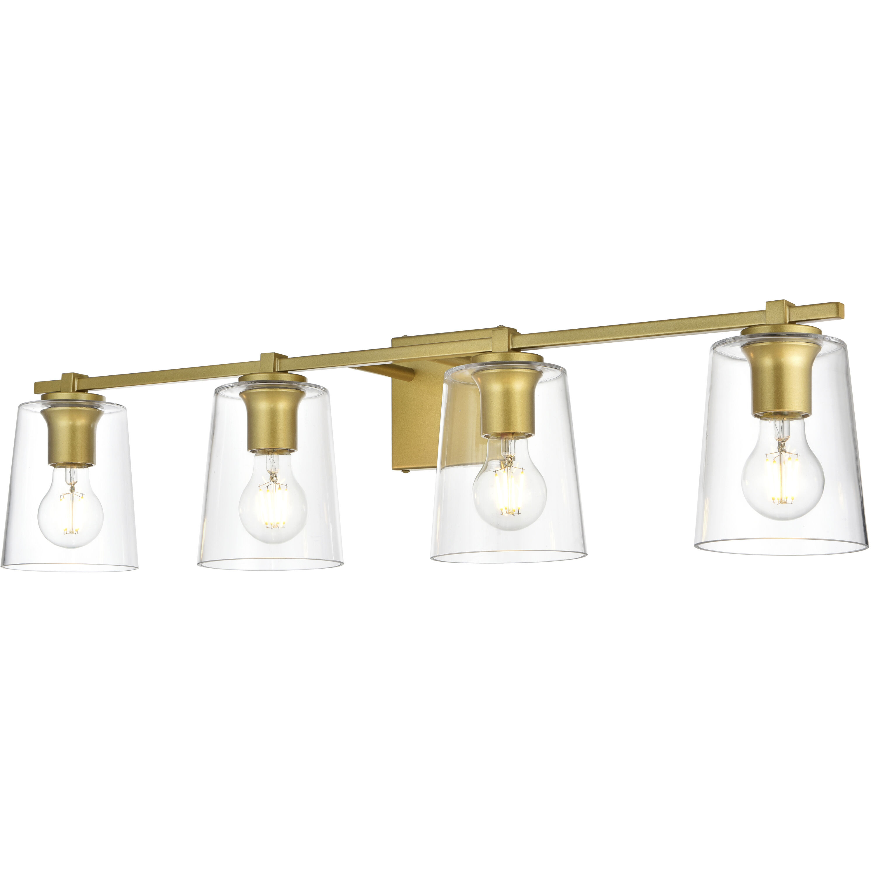 Kacey 4 Light 33 inch Brass Bath Sconce Wall Light