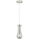 Downtown Urban Owego 1 Light 4.75 inch Satin Nickel Pendant Ceiling Light in Light Smoke Glass