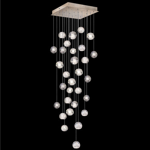 Natural Inspirations 30 Light 30 inch Gold Pendant Ceiling Light in Nebula Studio Glass