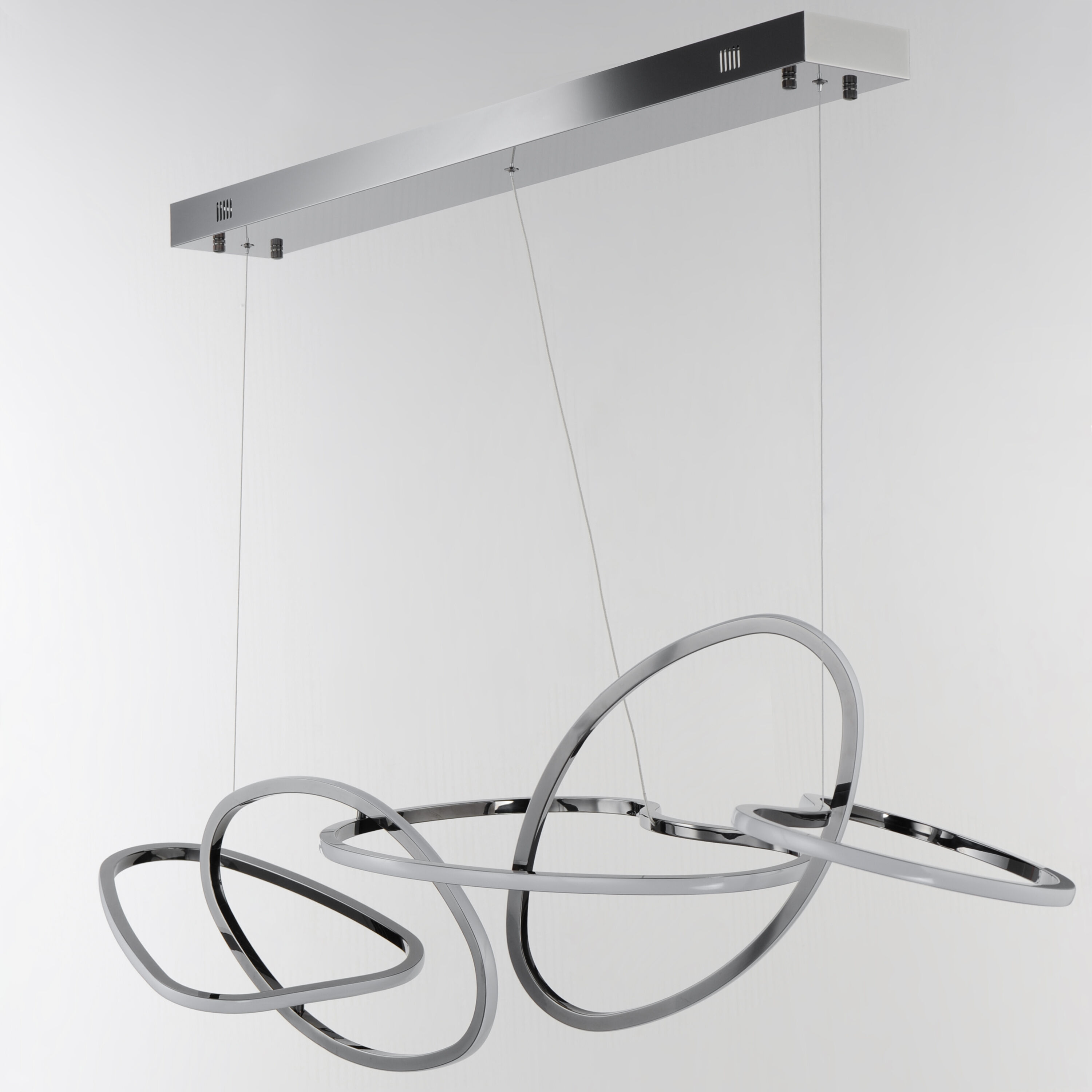 Unity LED 55 inch Black Chrome Linear Pendant Ceiling Light