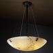Lumenaria LED 18 inch Dark Bronze Pendant Ceiling Light in 3000 Lm LED, Pair of Squares, Round Bowl