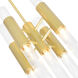 Orgue LED 8 inch Satin Gold Down Mini Pendant Ceiling Light