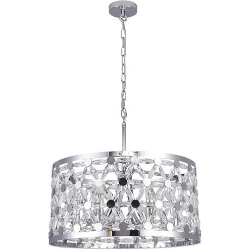 Canada 6 Light 23 inch Chrome Chandelier Ceiling Light