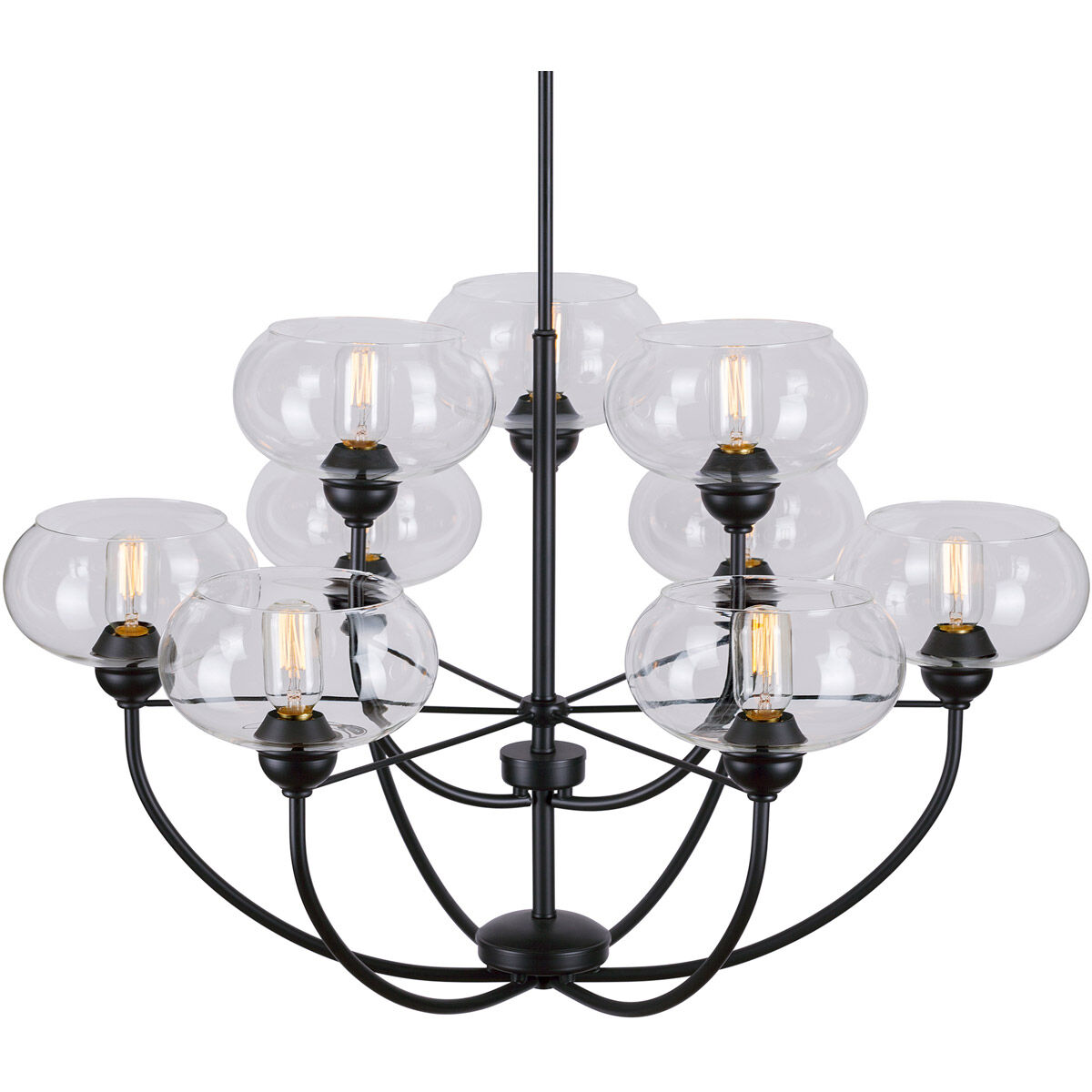 Cameron 9 Light 35 inch Black Chandelier Ceiling Light