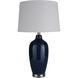 Lyle 27 inch 100 watt Navy Table Lamp Portable Light