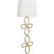 Minuet 1 Light 12 inch Gold Leaf Sconce Wall Light