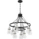 Neighborhood Thatcher 9 Light 30 inch Flat Black/Brushed Polished Nickel Chandelier Ceiling Light, Neighborhood Collection