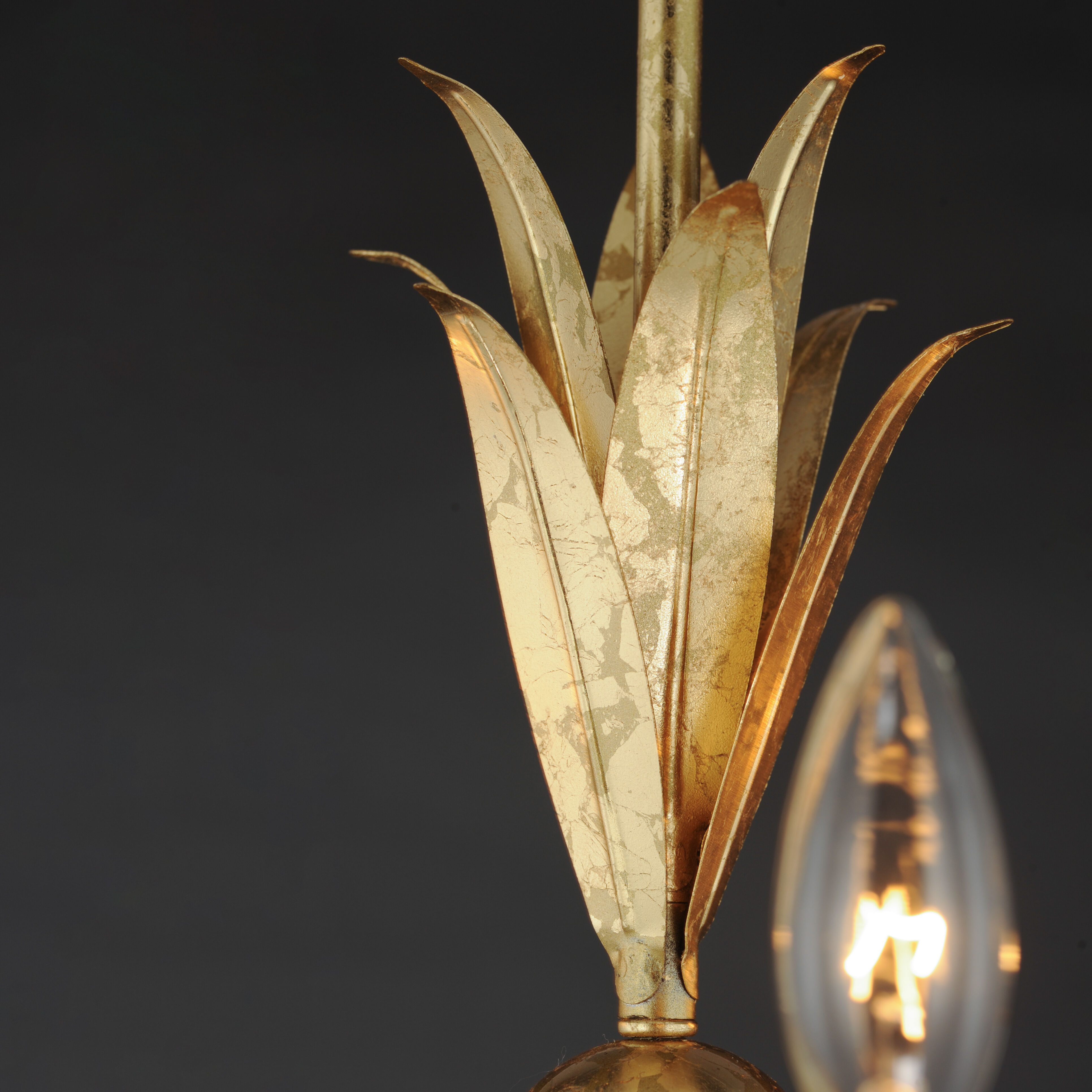 Paloma 3 Light 16 inch Gold Leaf Mini Pendant Ceiling Light