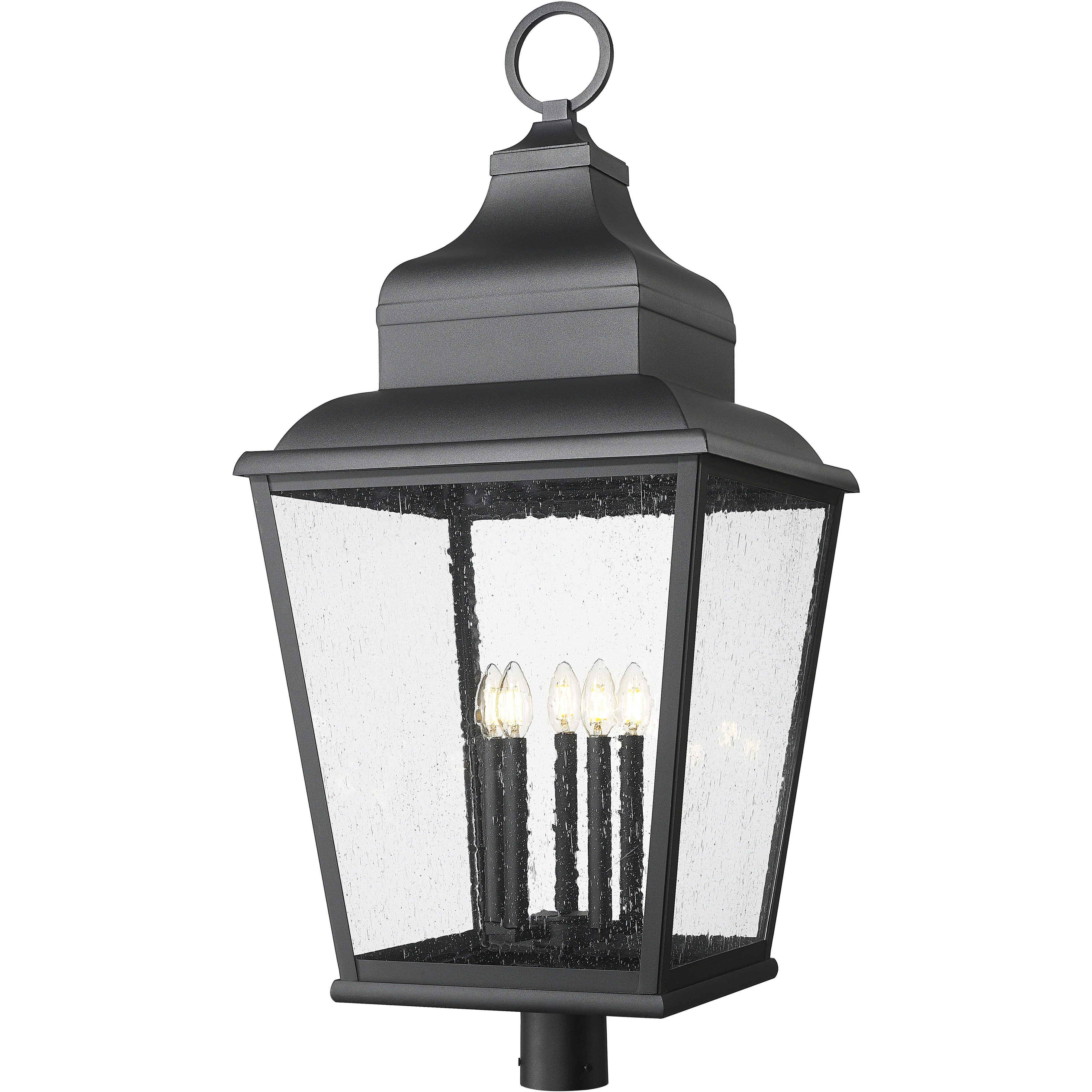 Raphael 5 Light 40.75 inch Sand Black Outdoor Post Mount Fixture in Soft Sand Black
