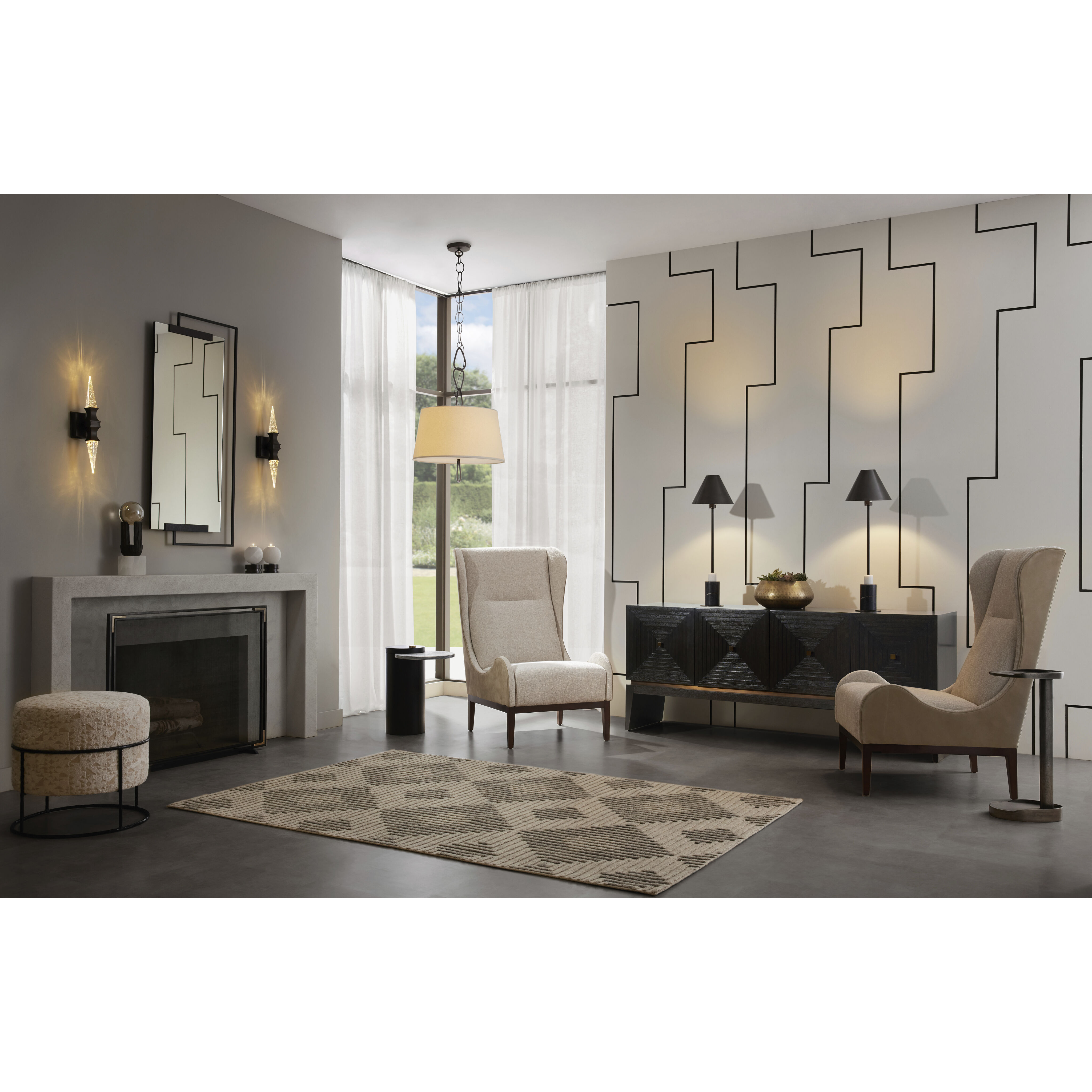 Parkman 2 Light 23 inch Blackened Iron Pendant Ceiling Light