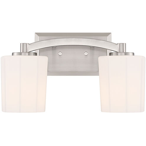 Whitney 2 Light 14 inch Satin Nickel Bathroom Vanity Light Wall Light