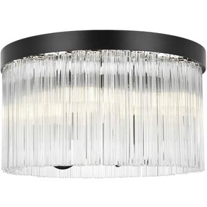Harlow 4 Light 16 inch Black Flush Mount Ceiling Light