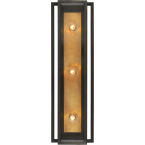 Ian K. Fowler Halle LED 7.25 inch Bronze and Hand-Rubbed Antique Brass Vanity Light Wall Light