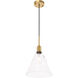 Hugh 1 Light 10 inch Brass Pendant Ceiling Light