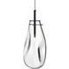 Liquid LED 11 inch Satin Black Pendant Ceiling Light in Clear Glass