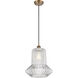 Ballston Springwater 1 Light 12 inch Brushed Brass Pendant Ceiling Light, Ballston