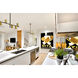 Calumet 5 Light 38 inch Matte Black and Olde Brass Linear Chandelier Ceiling Light
