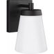 Renville 1 Light 10.25 inch Black Outdoor Wall Lantern, Large