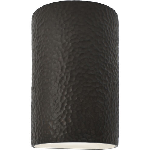 Ambiance Cylinder LED 5.75 inch Hammered Iron ADA Wall Sconce Wall Light, Small