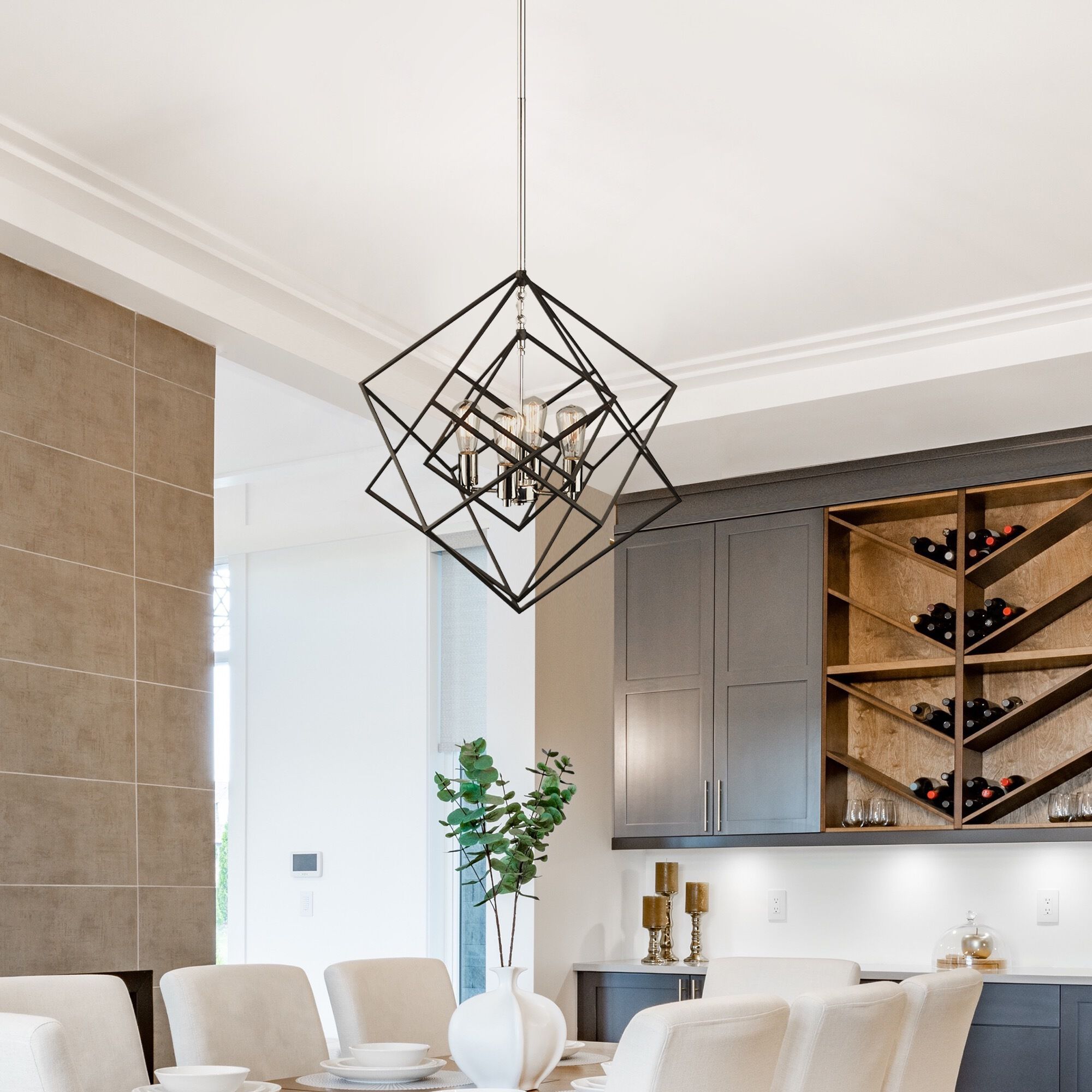 Artistry LED 24 inch Matte Black and Harvest Brass Chandelier Ceiling Light