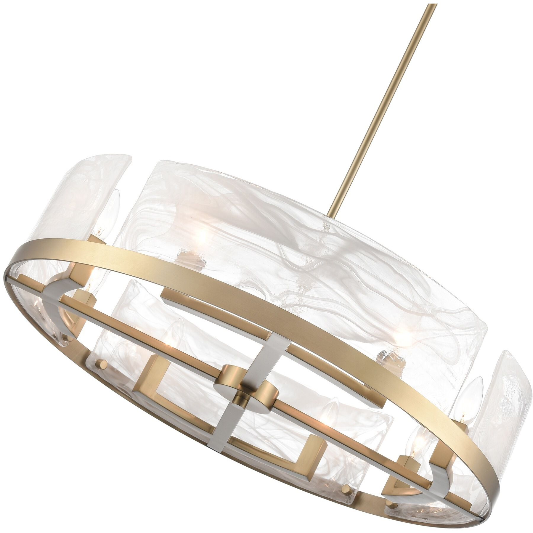 Skye 8 Light 28 inch Brushed Brass Chandelier Ceiling Light