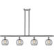 Ballston Athens LED 48 inch Brushed Satin Nickel Island Light Ceiling Light in Clear Glass, Ballston