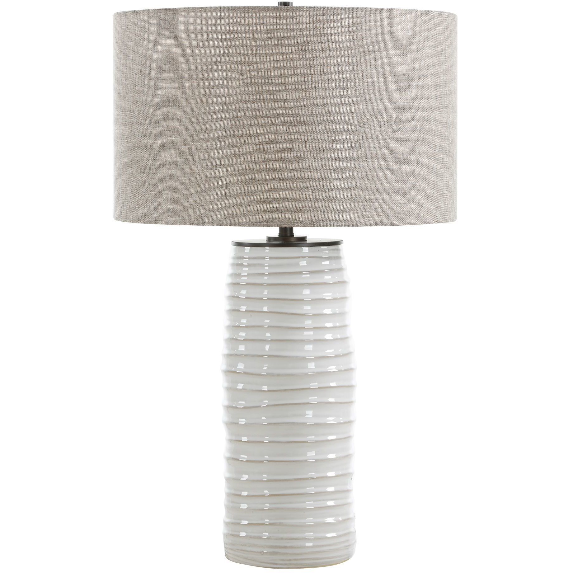 Barat 27.5 inch 150 watt Warm White and Black Table Lamp Portable Light