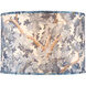 Woodland Blue and Brown and Ivory 20 inch Drum Lamp Shade, Large