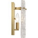Brookstreet Wall Sconce Wall Light in Legacy Brass, Clear Handmade Glass