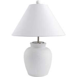 Bordeaux 24.5 inch 100 watt White Accent Table Lamp Portable Light