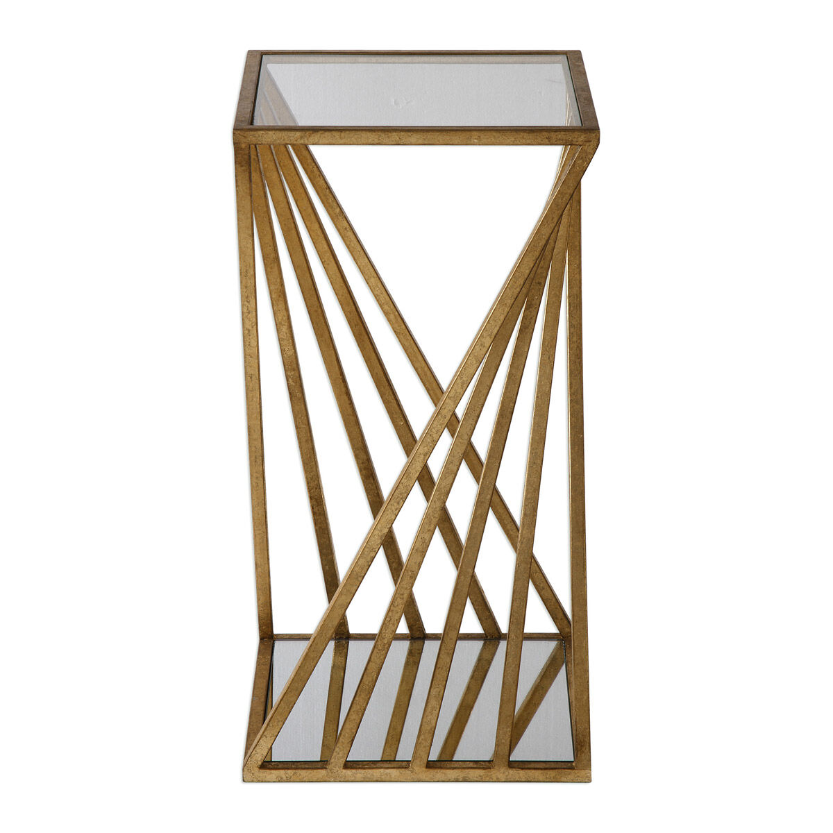 Janina 25 X 13 inch Gold End Table, Matthew Williams