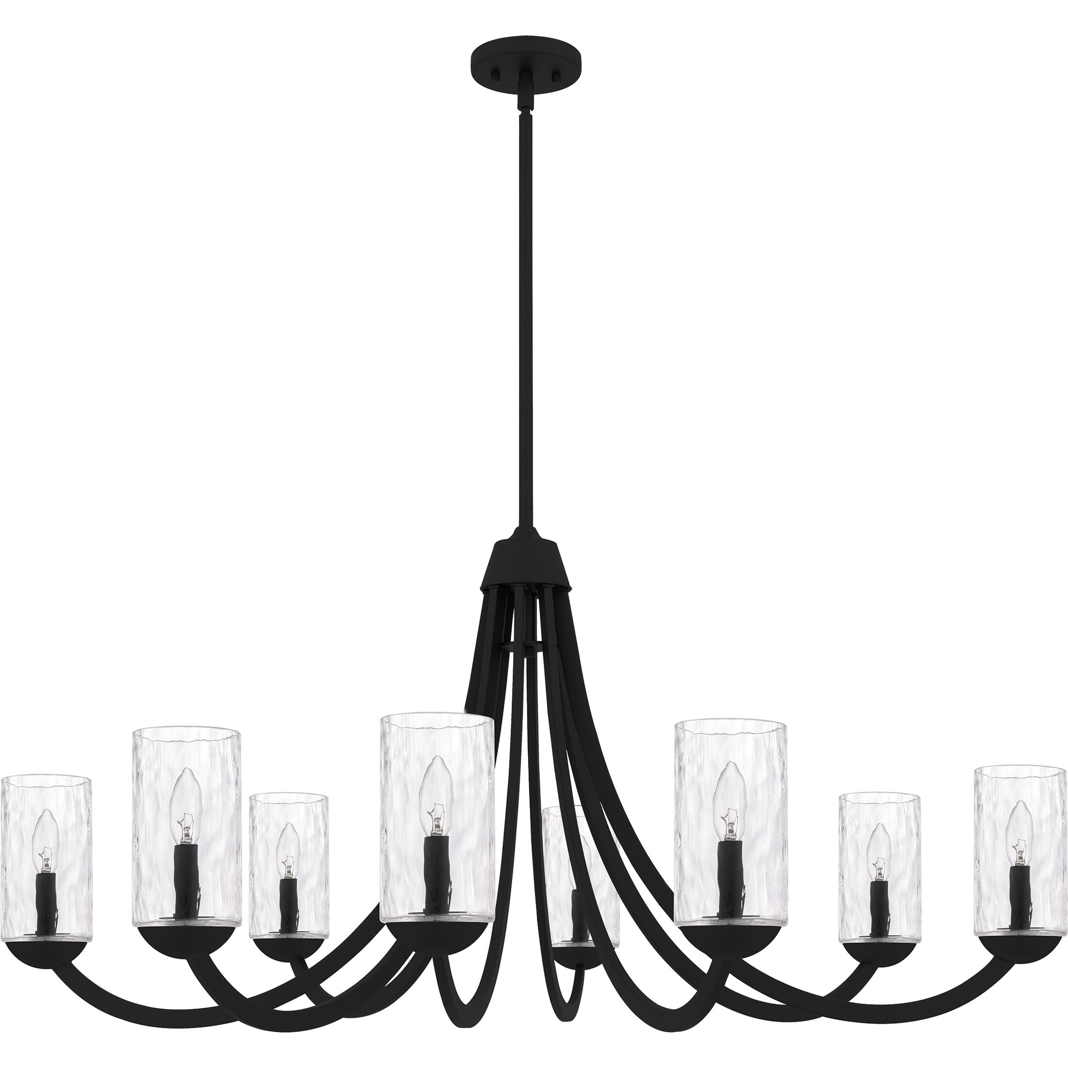 Allard 8 Light 45 inch Matte Black Chandelier Ceiling Light