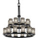 Wire Glass 21 Light 33 inch Matte Black Chandelier Ceiling Light, Choices