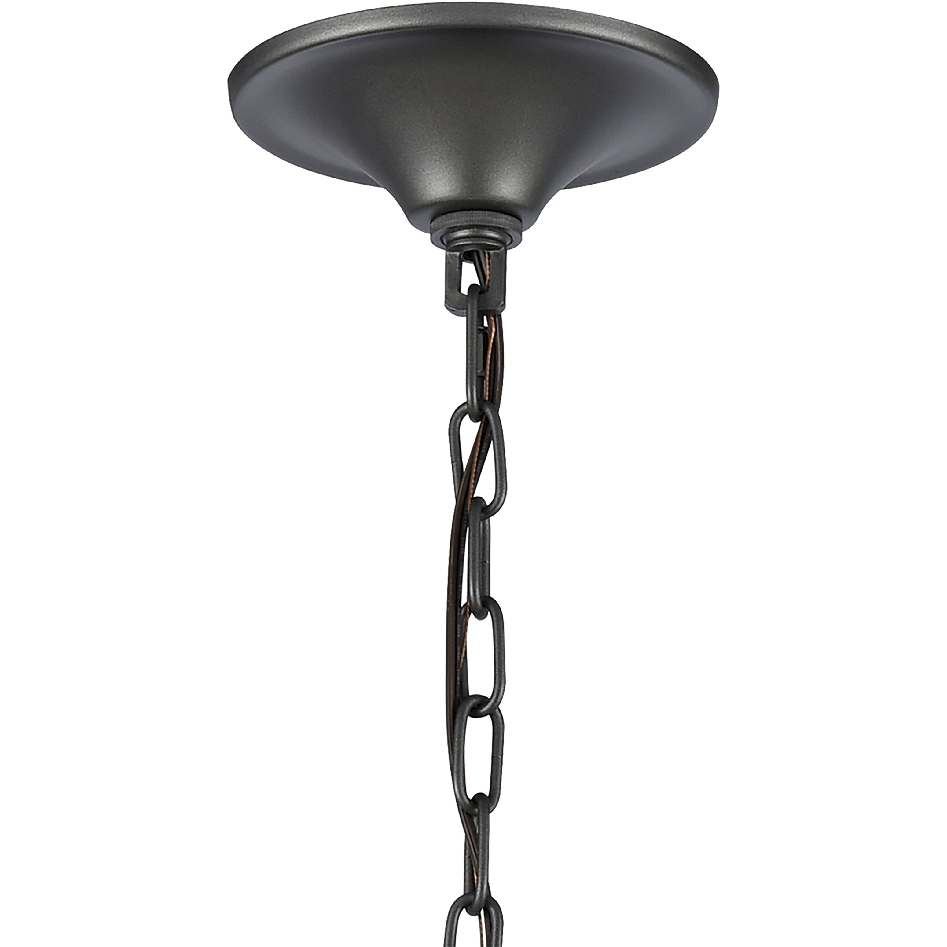 Madeline 8 Light 32.5 inch Black with Polished Nickel Chandelier Ceiling Light