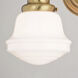 Huntley LED 16 inch Natural Brass Bathroom Light Wall Light