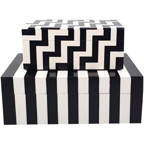 Allegra 6 X 4 inch Black and White Boxes